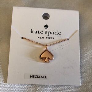 Kate Spade Rose Gold Plated Everyday Spade Pendant Necklace NWT